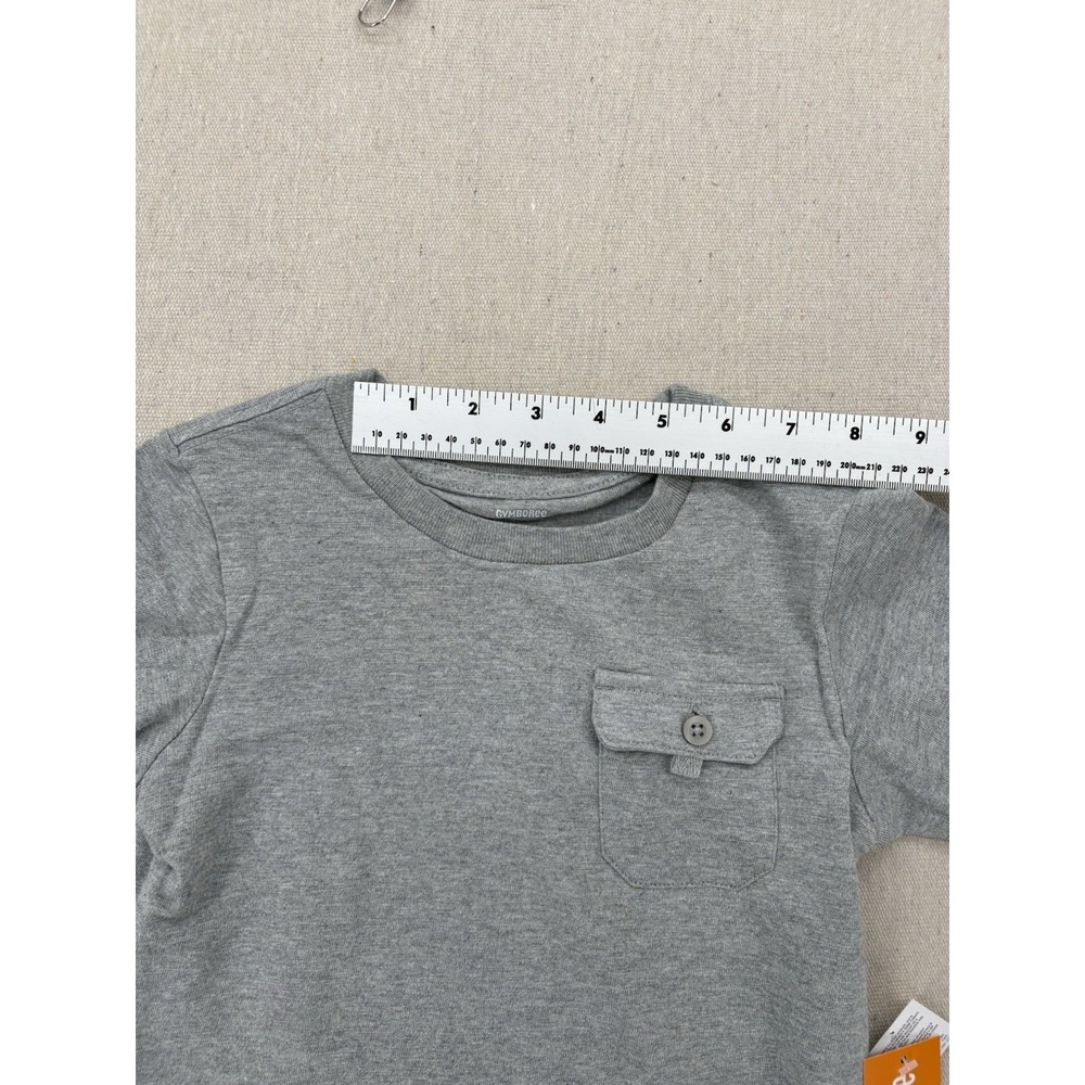Gymboree Short Sleeve Pocket Grey Top Kids Size 2 T - Picture 12 of 13